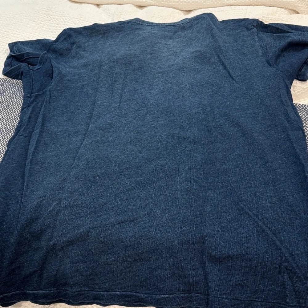 Ralph Lauren RRL Denim Blue V Neck Indigo Top - Picture 4 of 4